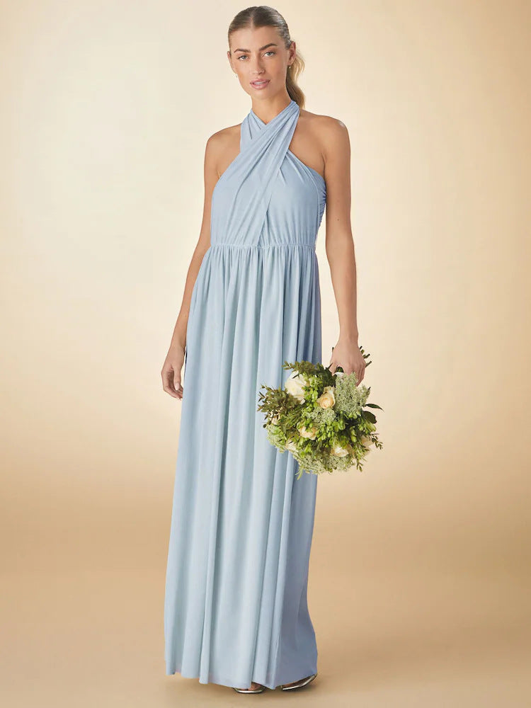 Pleated Three-Way Dress in Solid Colors with Adjustable Straps - Neon North Clothing