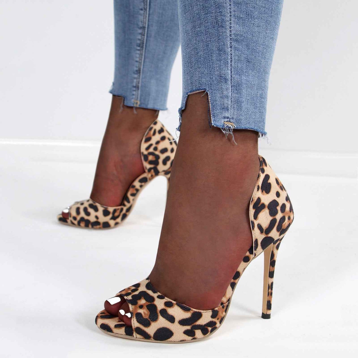 Women Leopard Print Stiletto Heels for Summer Fashion