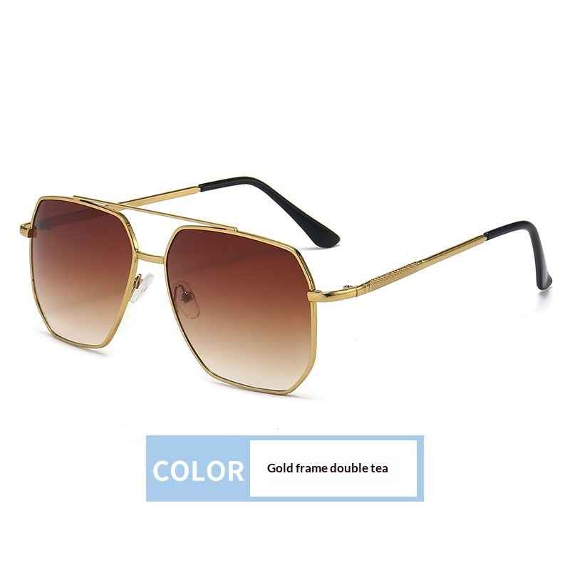 New Stylish Dual-bridge Sunglasses For Men Retro Design