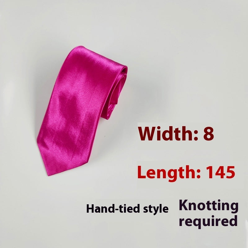 8cm Solid Color Tie in Monochrome Style - Neon North Clothing
