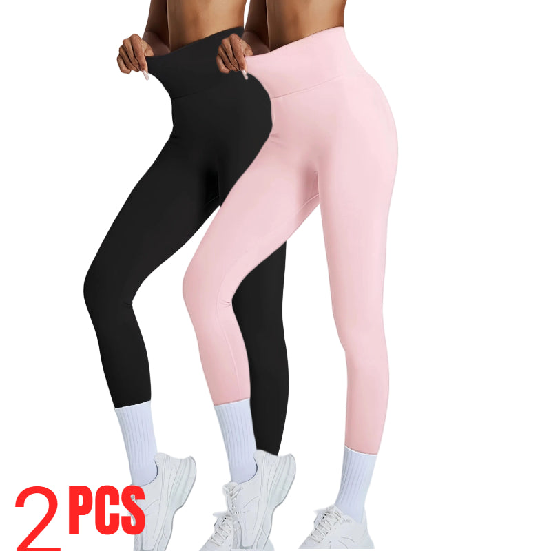 2 Pack Women's High Waisted Seamless Leggings