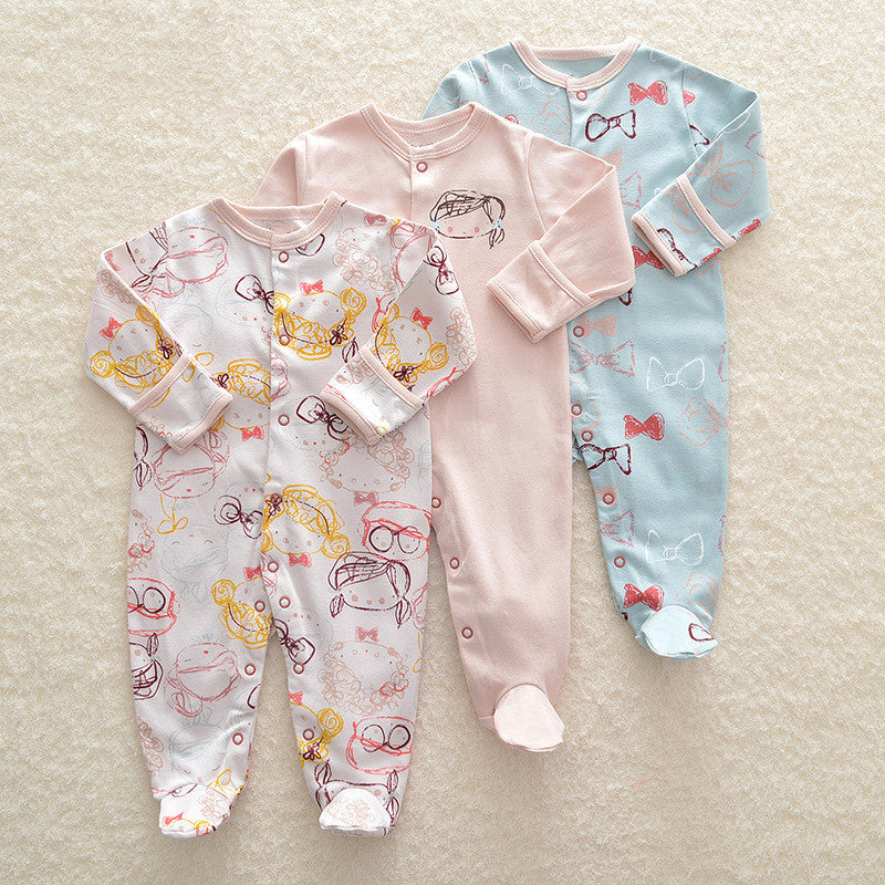 Conjunto de 3 bodys de algodón para bebé recién nacido
