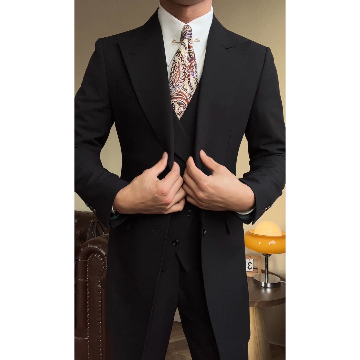 Black Milano Suit Jacket - Elegant Over Jacket for Sophisticated Style