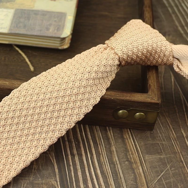 Narrow Woolen College Style Knitted Tie - Perfect Narrow Knitted Tie for Stylish Looks - Neon North Clothing