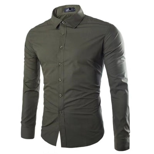 Casual Polo Shirt - Ironing Free Long Sleeves Regular Fit