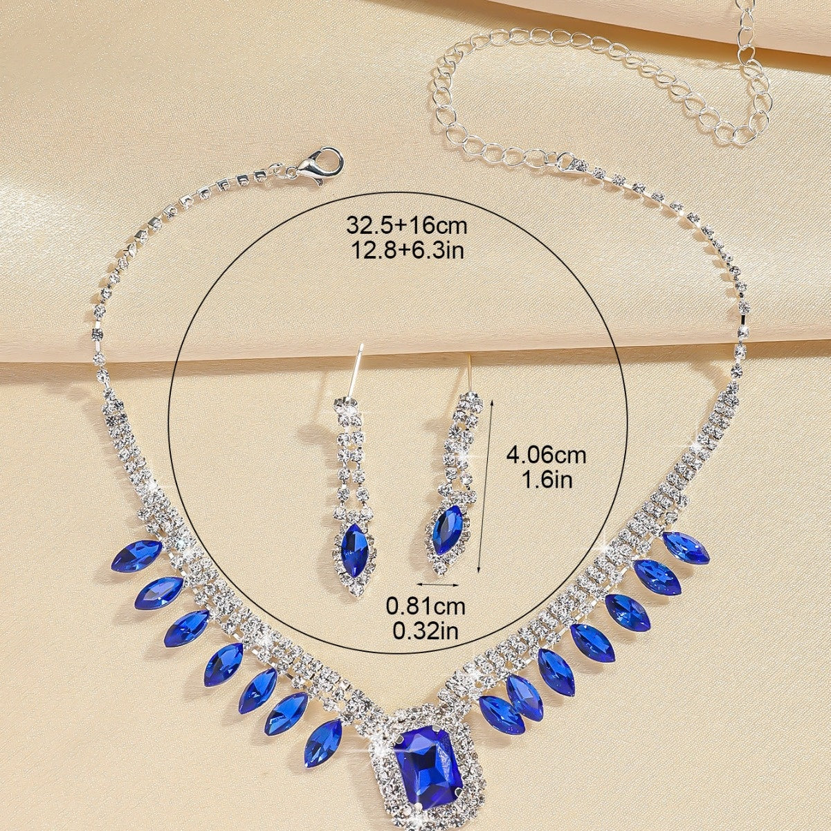Banquet Dress Jewelry Set - Stylish Elegant Necklace and Earrings Set