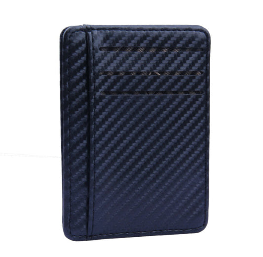 RFID Anti-theft Leather Wallet - Carbon Fiber Purse for Ultimate Protection