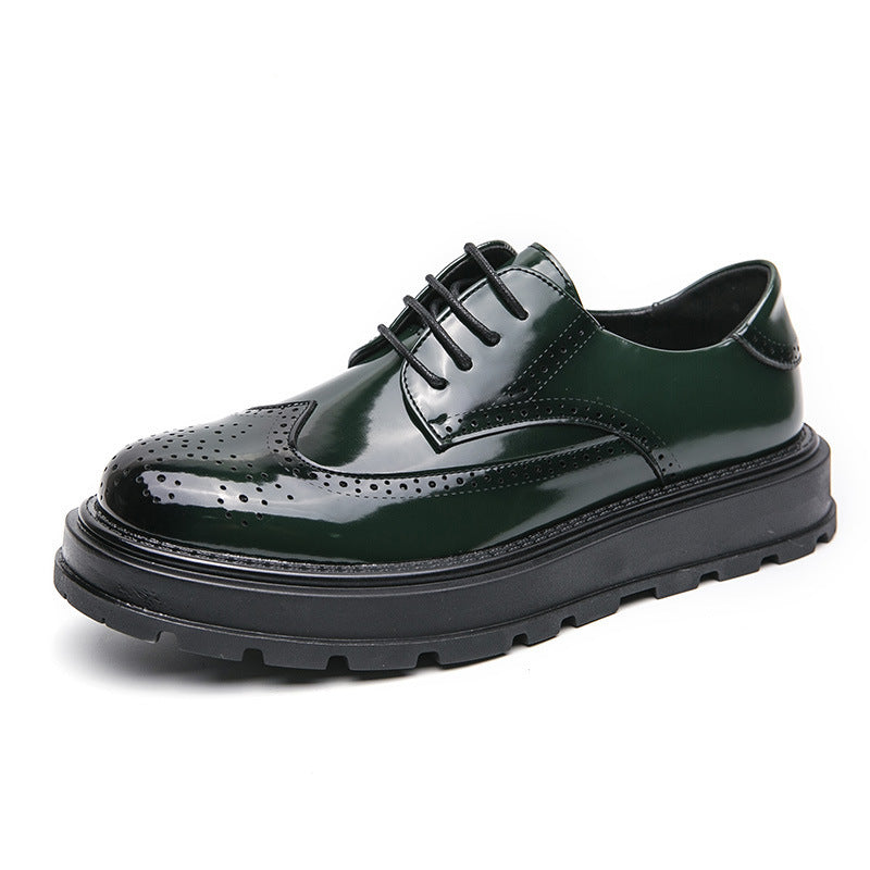 Business Formal British Style Height-Increasing Leather Shoes for Elevation