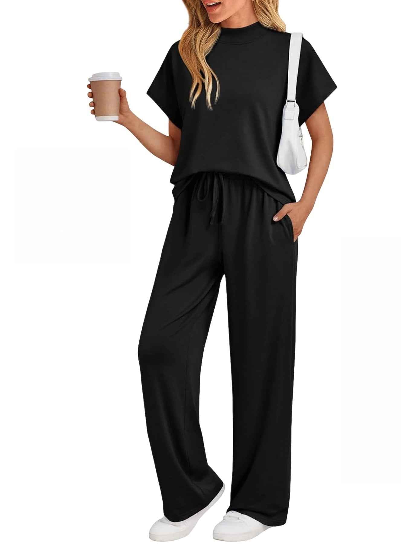 Women's Casual Wear Solid-Color Set for Effortless Style - Perfect Women's Casual Wear Set