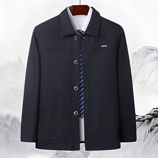 Mens Casual Lapel Jacket - Stylish Loose-Fitting Design