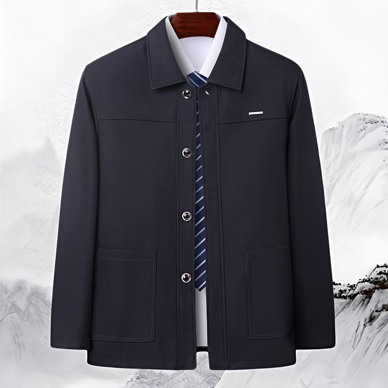 Mens Casual Lapel Jacket - Stylish Loose-Fitting Design