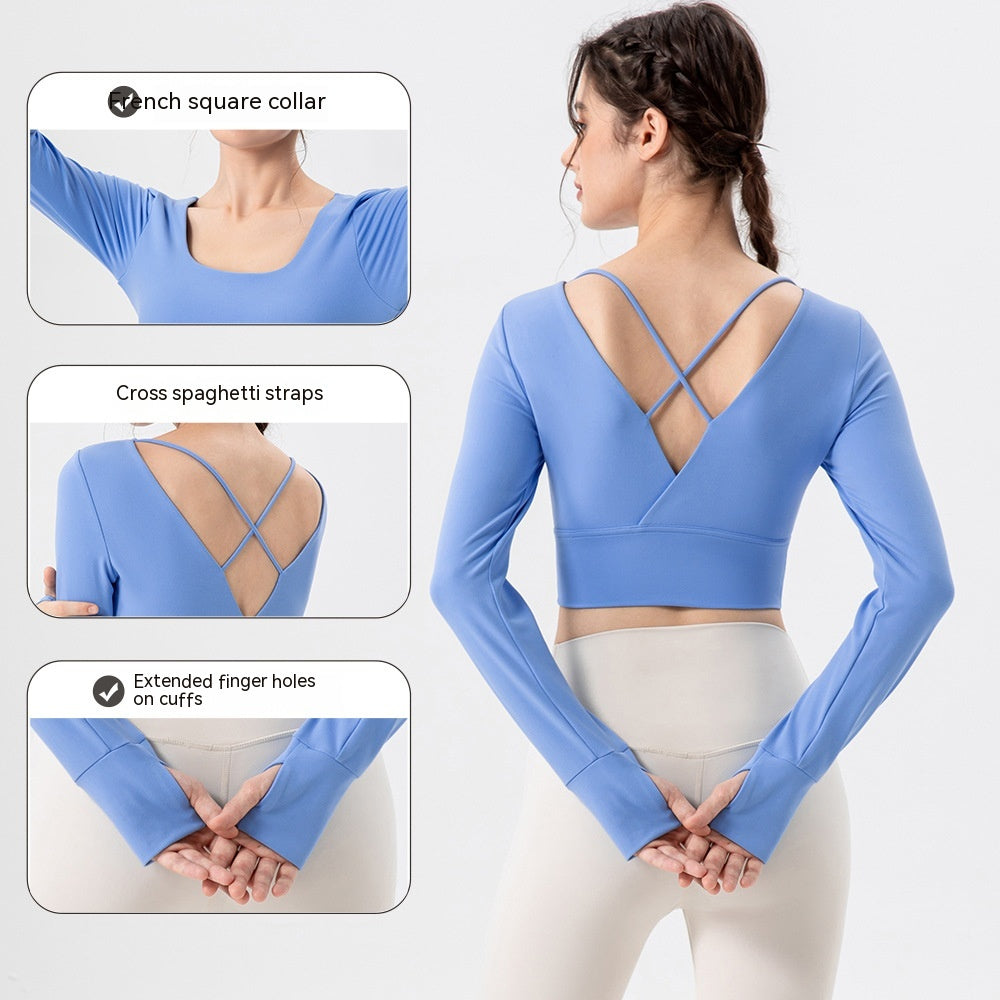 Haut de sport pour la gym et le yoga, idéal pour la course et l'exercice.