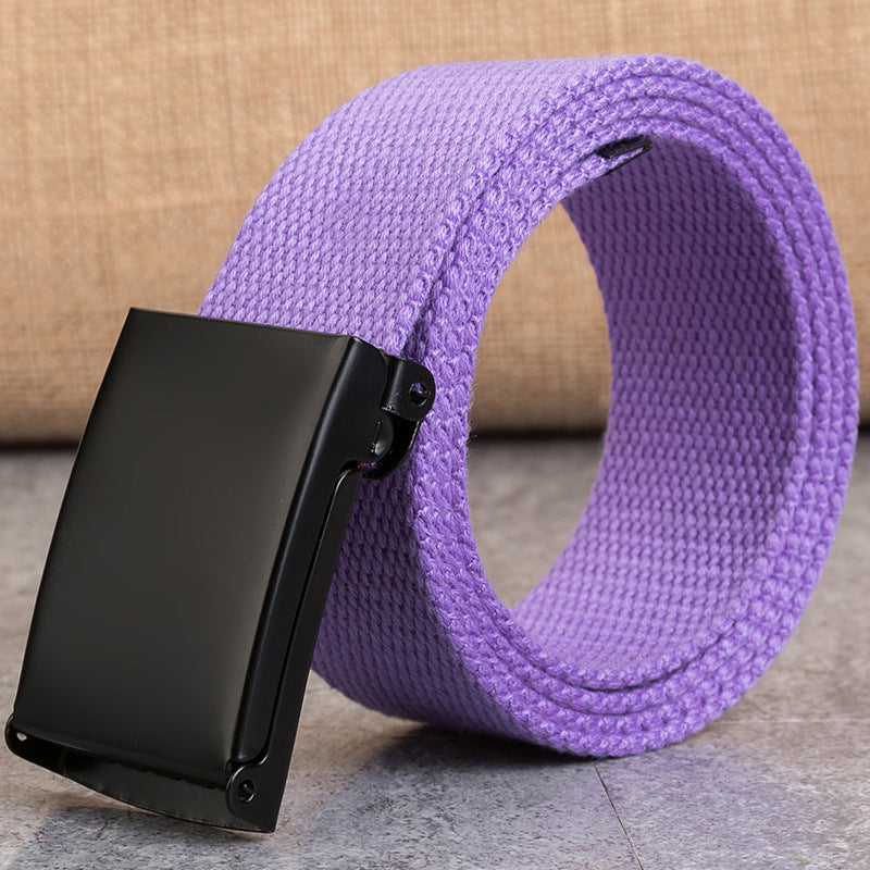 Snap-Clasp Candy-Colored Canvas Belt for Men - Neon North Clothing