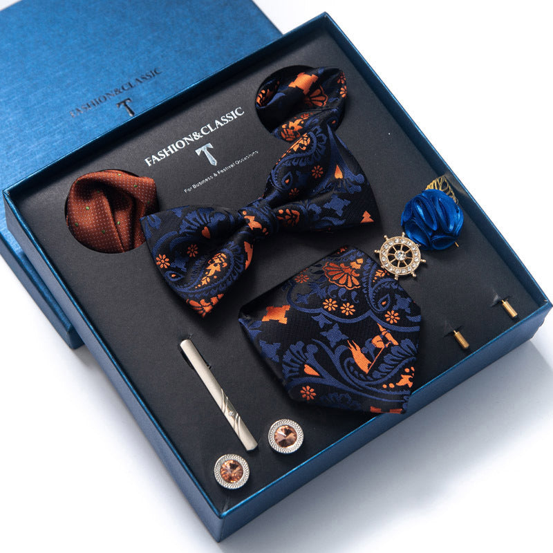 Tie 8-Piece Bow Tie and Necktie Set for Men