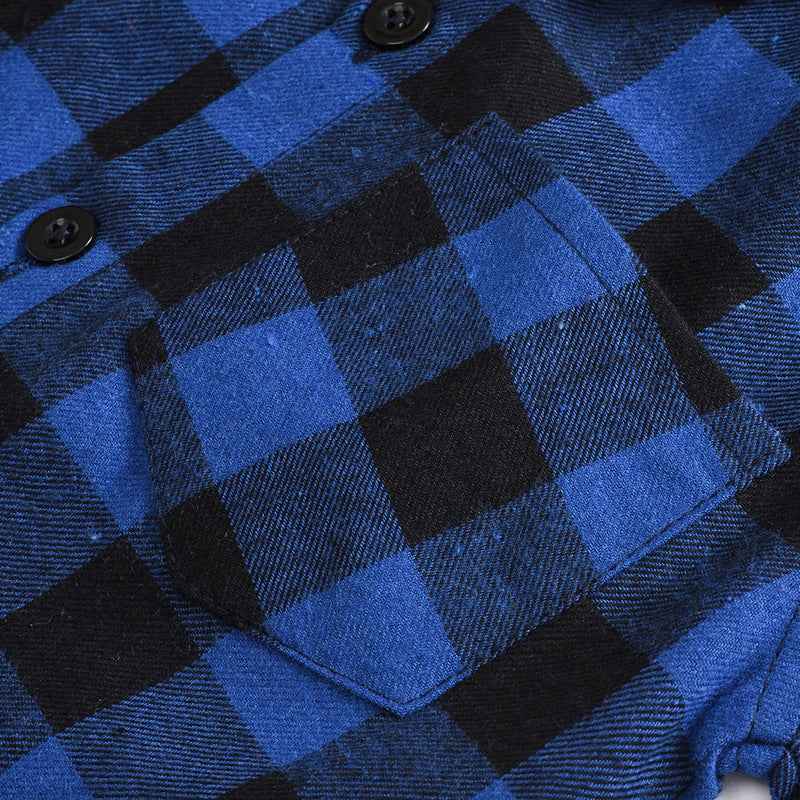 Boys Button-Up Shirt with Pattern for a Handsome Look
