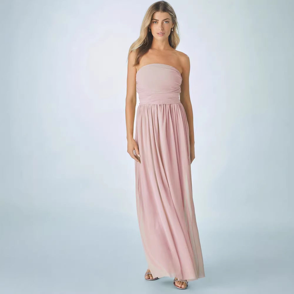 Pleated Three-Way Dress in Solid Colors with Adjustable Straps - Neon North Clothing