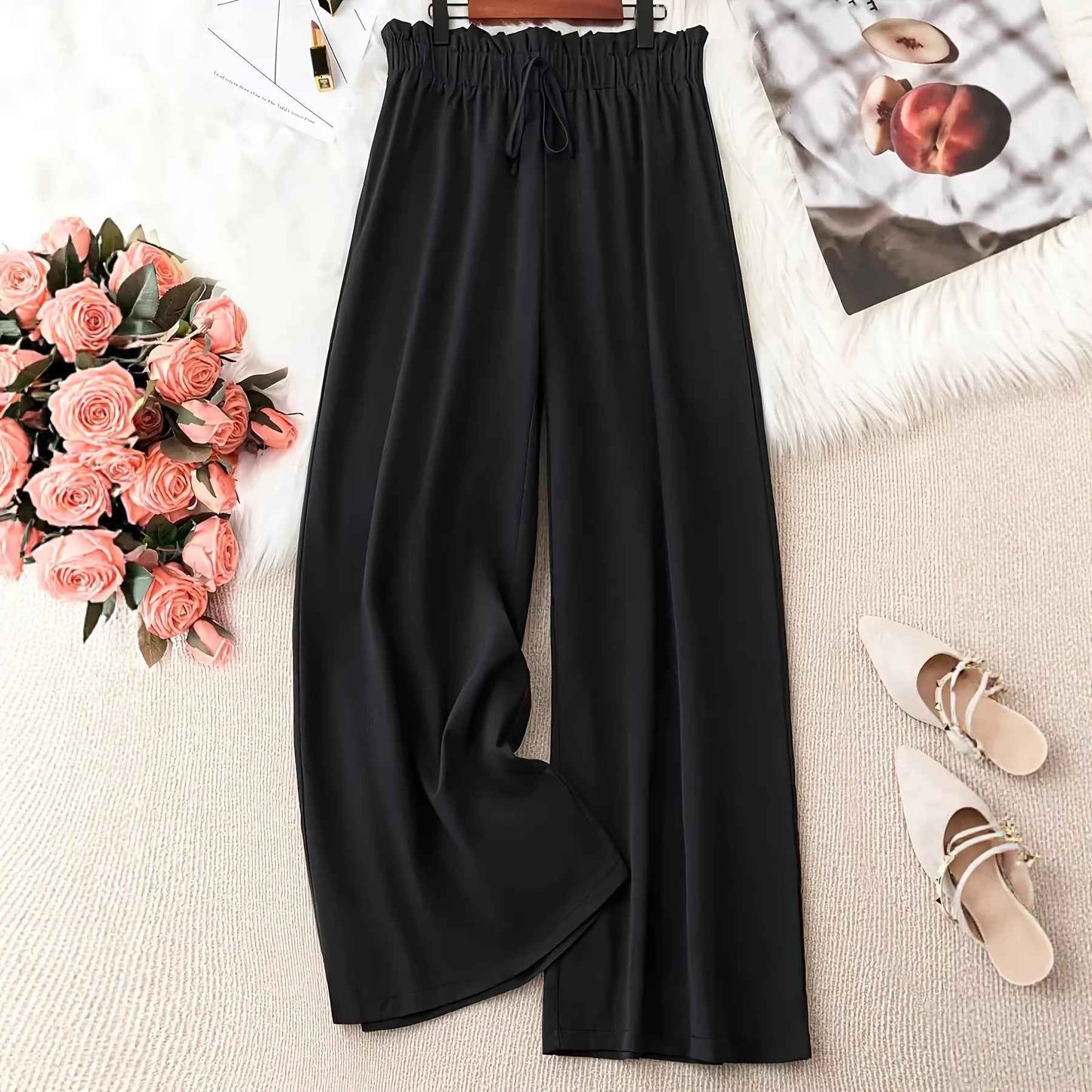 Summer Beach Plus-Size Wide-Leg Pants for Ultimate Comfort - Perfect Plus-Size Wide-Leg Beach Pants