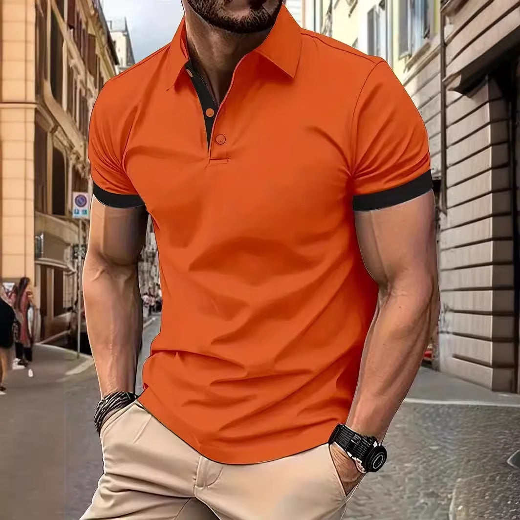 Men's Business Casual Polo Shirt - Short Sleeve Style for Effortless Elegance - Neon North Clothing