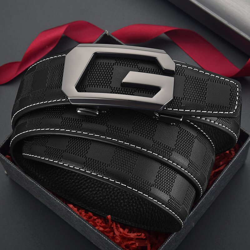 Mens Leather Belt With Lettering - Neon North Clothing