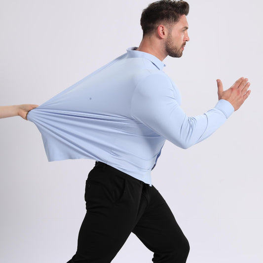 Ice-Cool Wrinkle-Resistant Shirt - Slim Fit, Silky Smooth Fabric