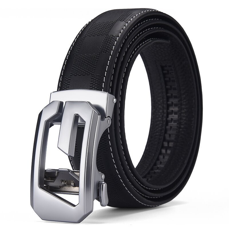 Mens Leather Belt With Lettering - Neon North Clothing