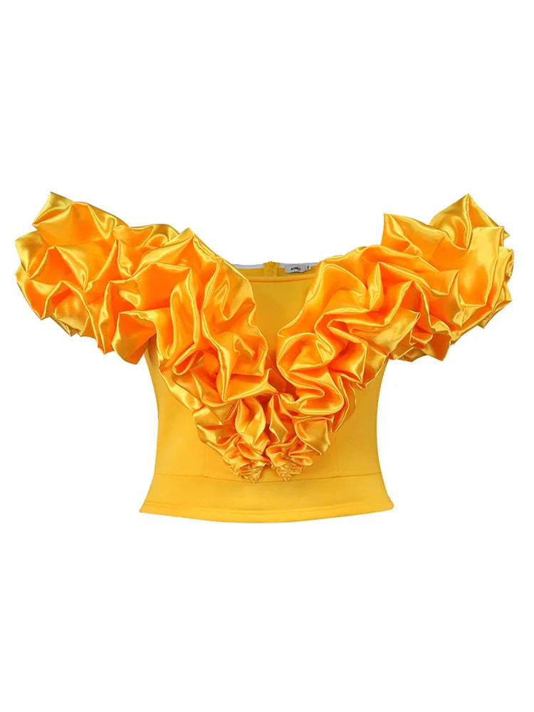 Slash Neck Lace Top with Zipper and Decorative Lace Detail - Neon North Clothing