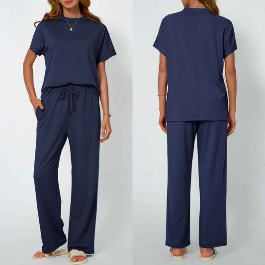 Women's Casual Wear Solid-Color Set for Effortless Style - Perfect Women's Casual Wear Set