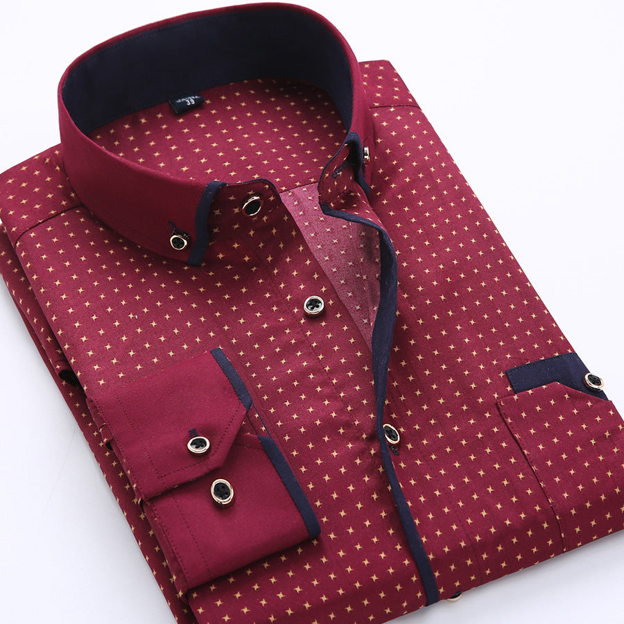 Business Patterned Dress Shirt - Solid Color Slim Fit Design - Neon North Clothing