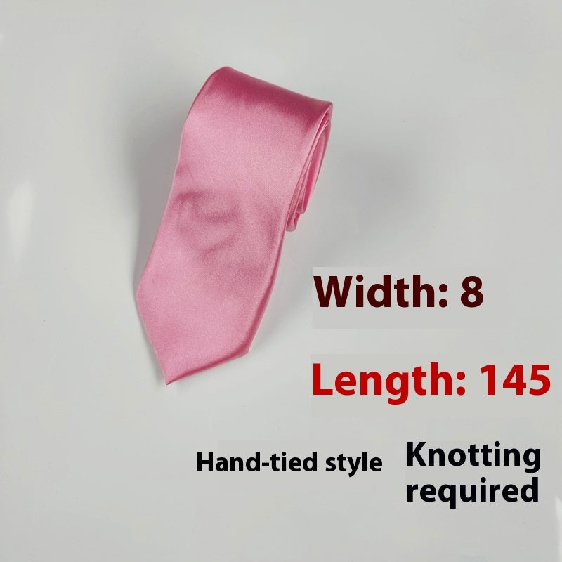 8cm Solid Color Tie in Monochrome Style - Neon North Clothing