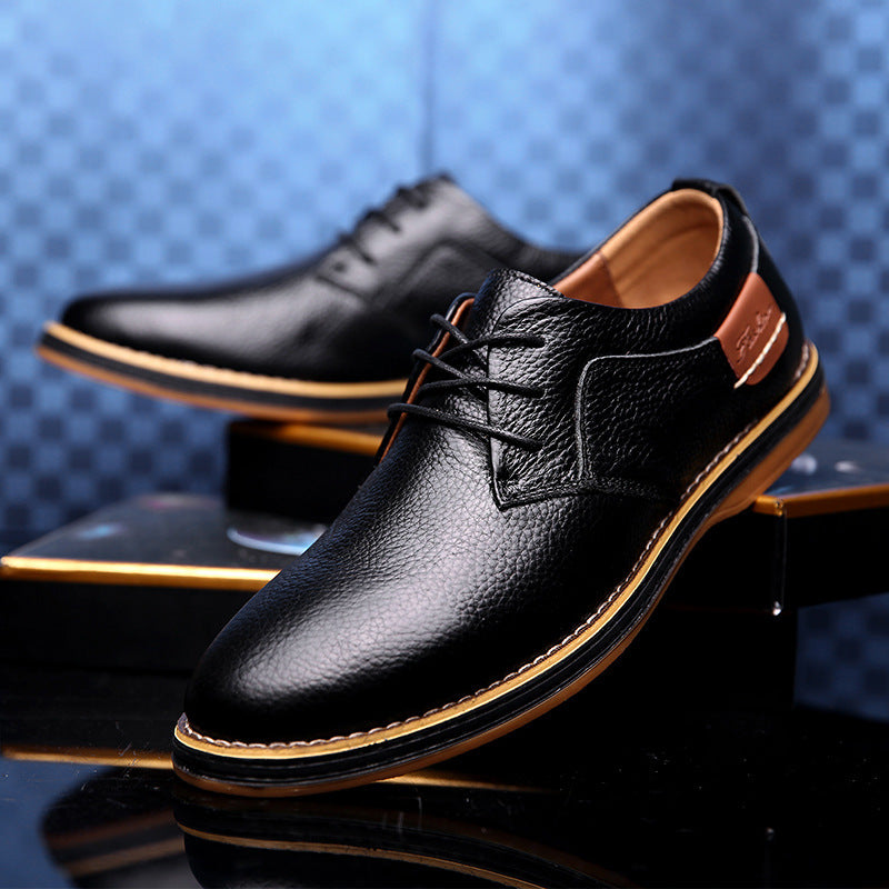 Men's Leather Dress Shoes for Casual and Formal Occasions with Soft Sole