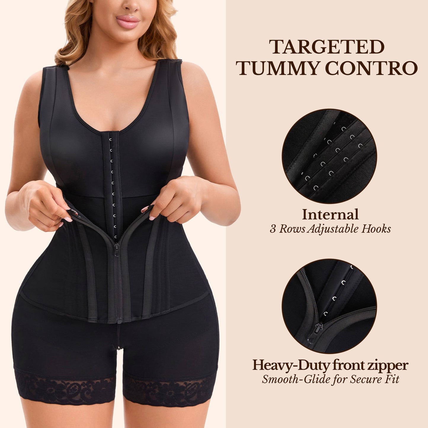 Fajas Colombianas Moldeadoras Overbust Colombian Butt Lifter Shapewear for Tummy Control & Full Body Shaping Post Surgery