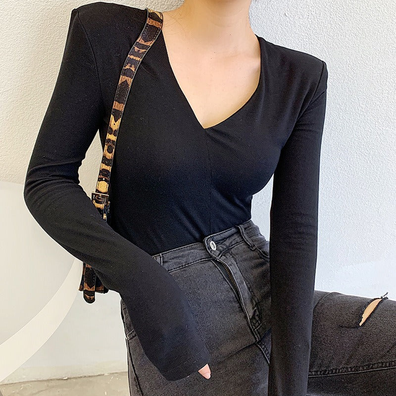 Basic Shoulder Pads Top for Effortless Style and Comfort - Neon North Clothing