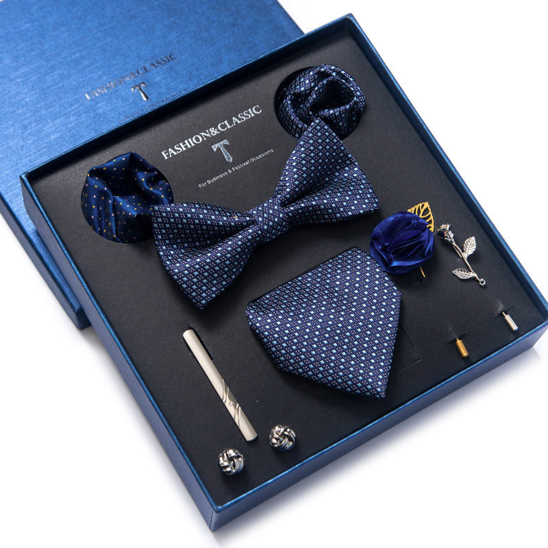 Tie 8-Piece Bow Tie and Necktie Set for Men