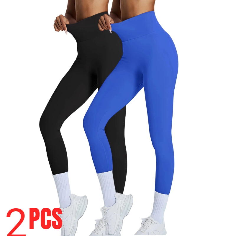 2 Pack Women's High Waisted Seamless Leggings