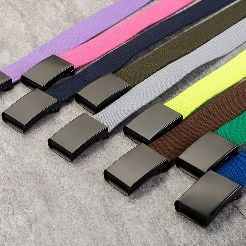 Snap-Clasp Candy-Colored Canvas Belt for Men - Neon North Clothing