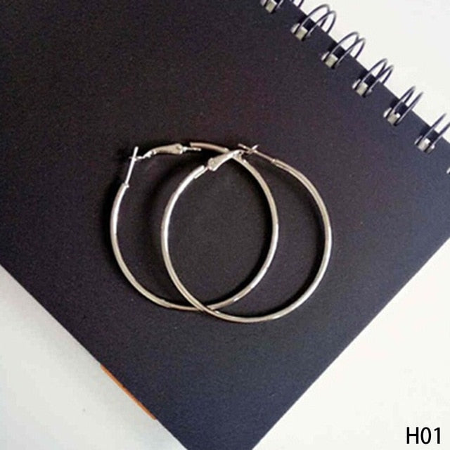 Retro Big Round Circle Earrings - Neon North Clothing