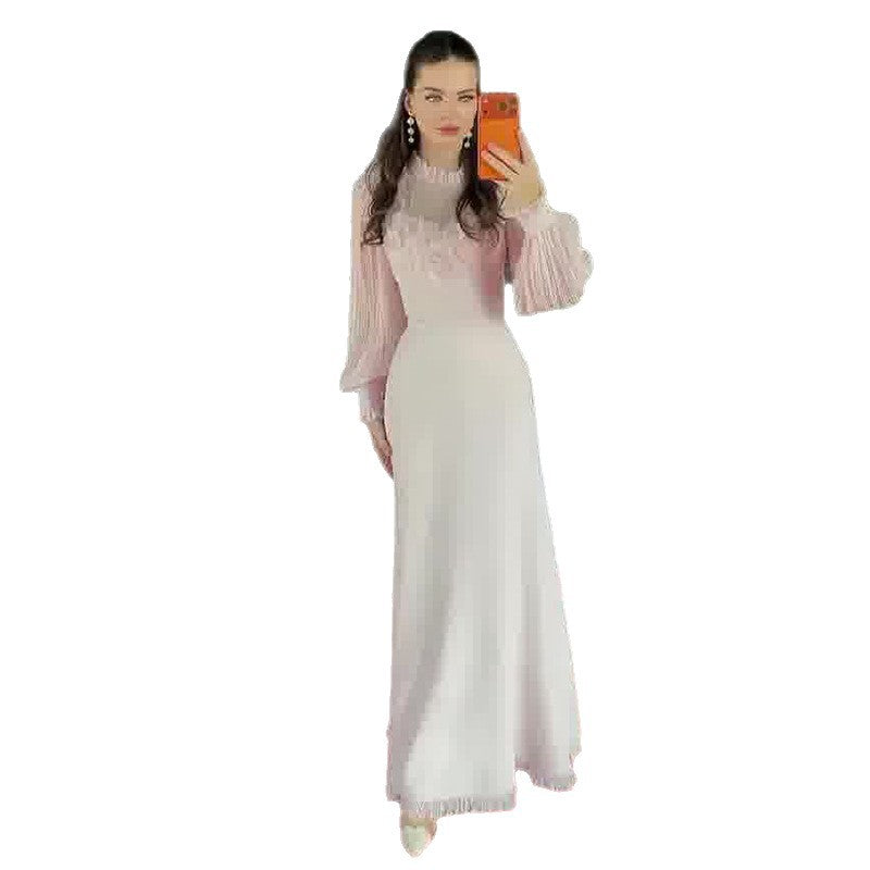 Womens Waist-Cinching Dress with Stylish Lantern Sleeves - Neon North Clothing
