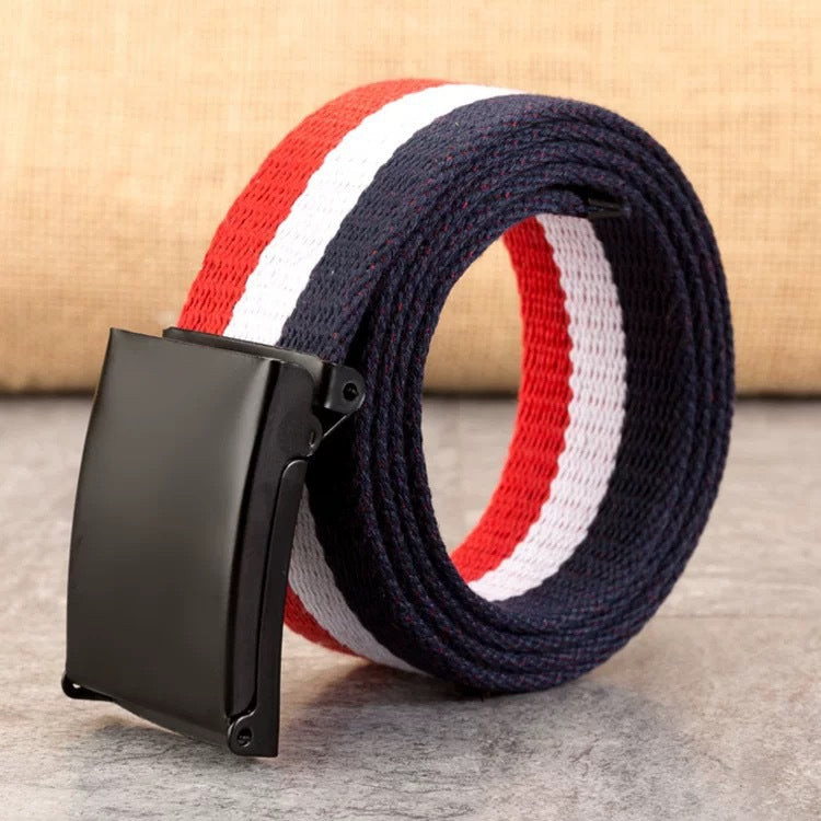 Snap-Clasp Candy-Colored Canvas Belt for Men - Neon North Clothing