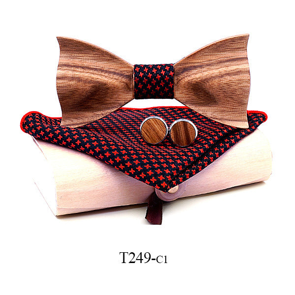 Zebra Wood Bow Tie - Unique and Stylish Wooden Accessory - Neon North Clothing