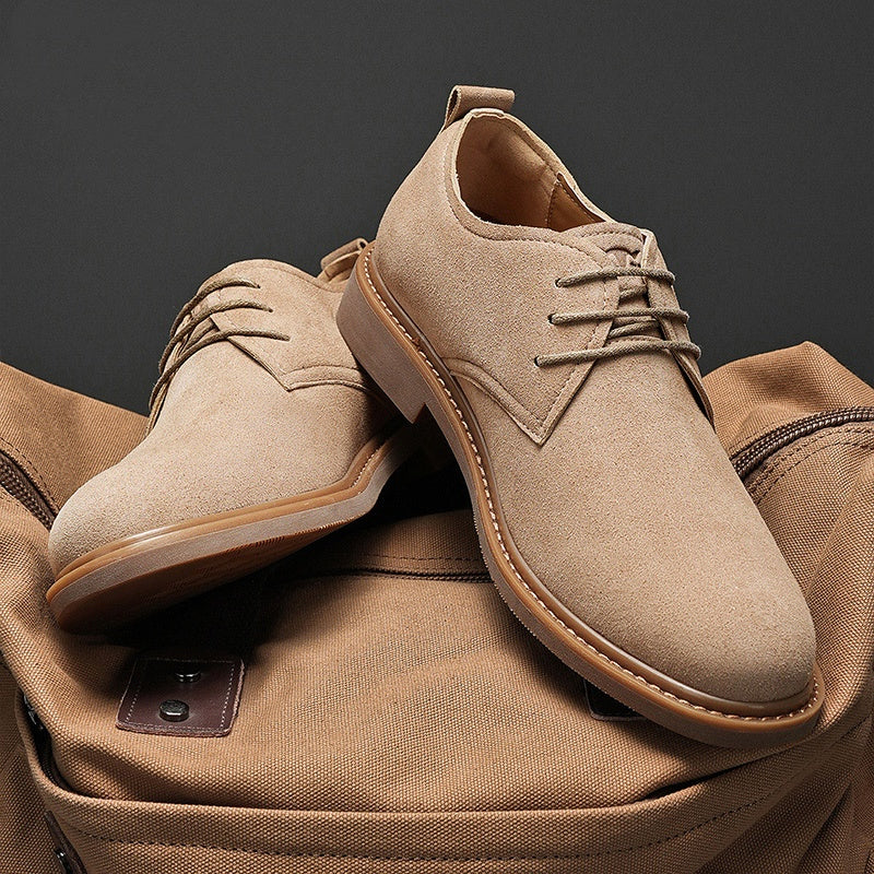 Retro Martin Leather Shoes Suede in British Style