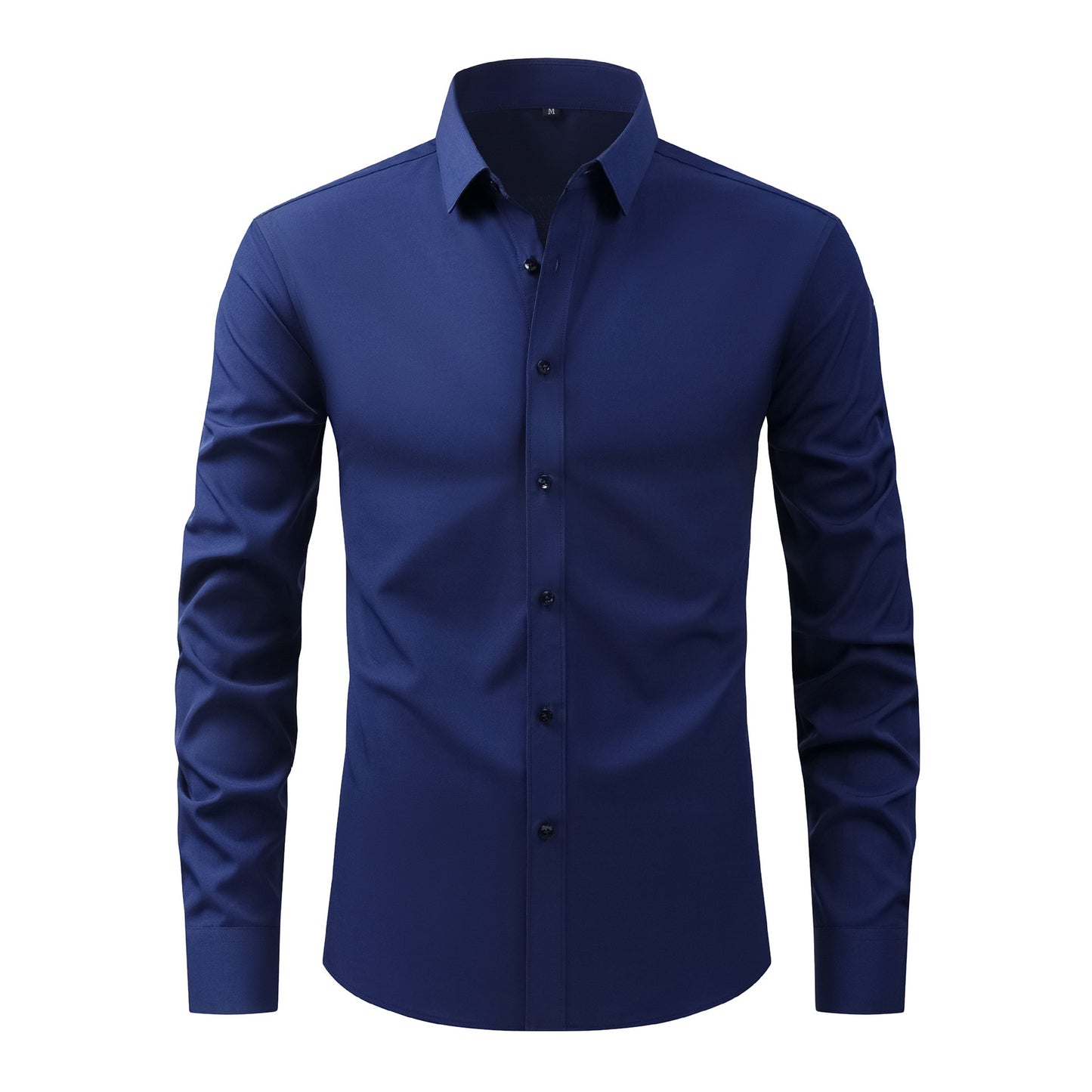Full Elastic Force Men's Shirt in Natural Color with Buttons