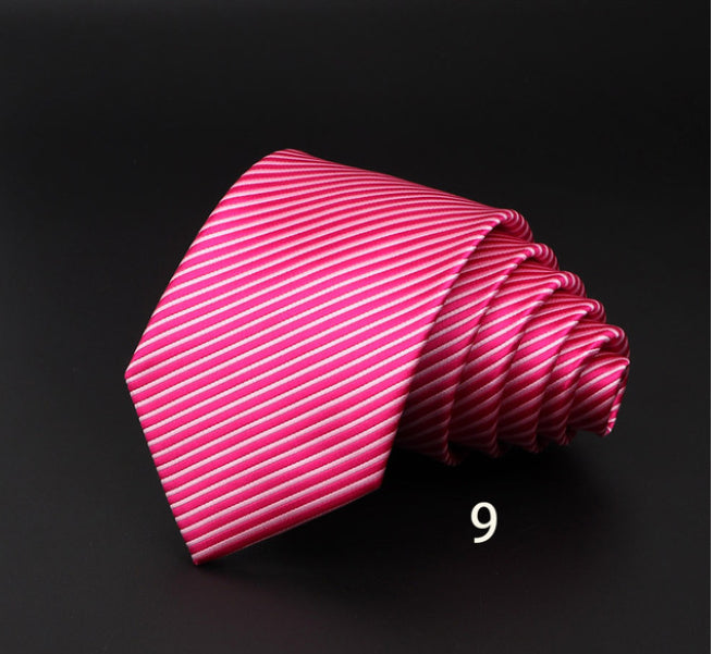 Men's Striped Tie - British Gentleman Polyester Fiber Collection - Neon North Clothing