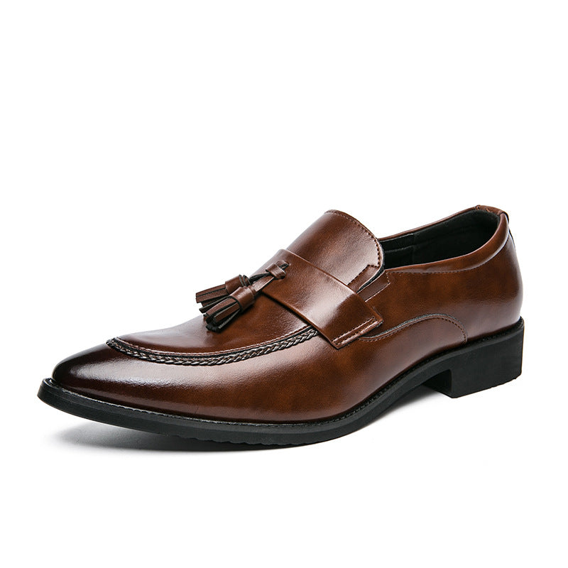 Mens Tassel Leather Shoes - British-Style Casual Fashionable Business Footwear