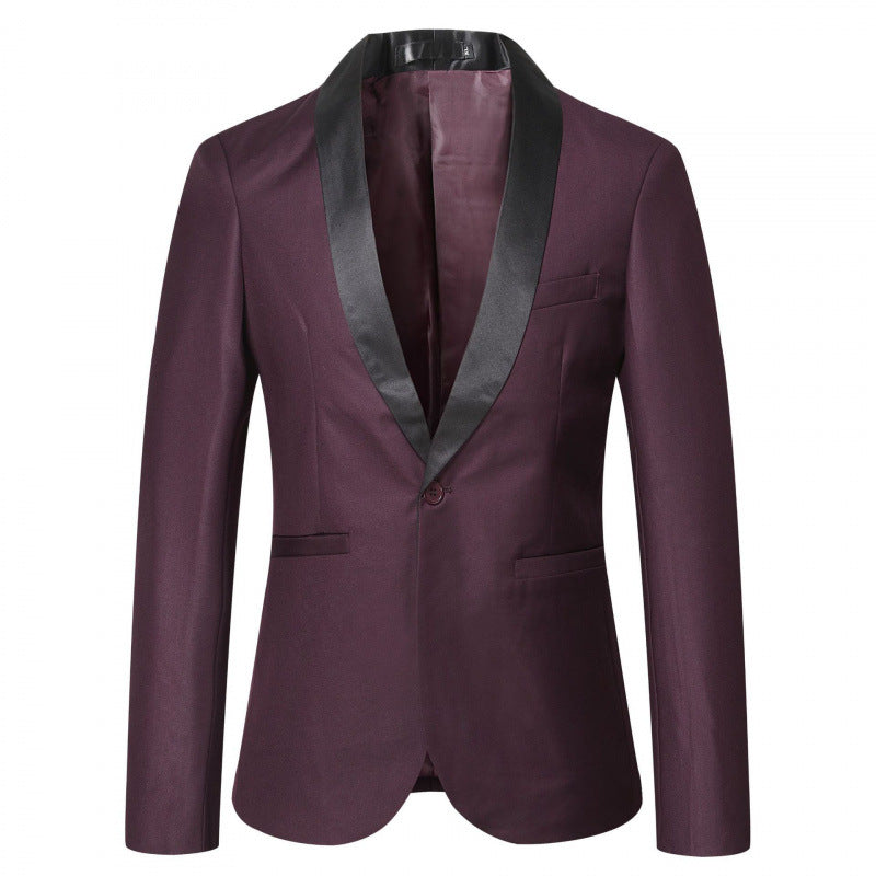 Mens Tuxedo Jacket with Mandarin Collar - Stylish Business Wear
