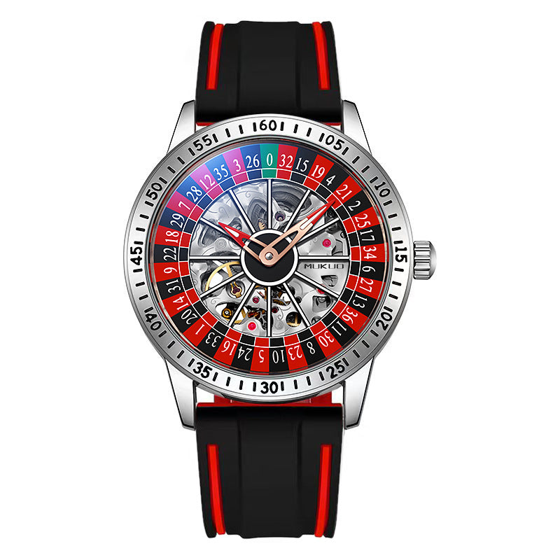 MUKUO Wooden Wide Gamble Plate Men's Fully Automatic Mechanical Watch - Neon North Clothing