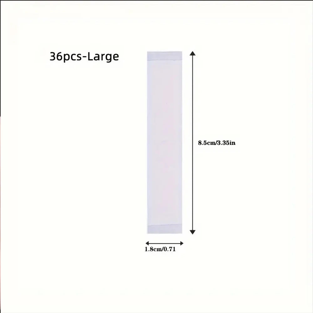 36PCS Invisible Double Sided Fashion Tape for Clothing Dress Bra Strap Anti-Slip Skin Safe Secret Adhesive Strip 1.2/1.8cmx8.5cm