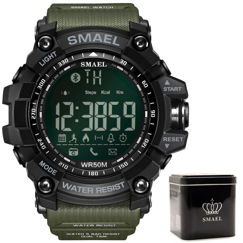 Mens Military Smartwatch - Waterproof LED Digital Chronograph with Multifunction Features - Neon North Clothing