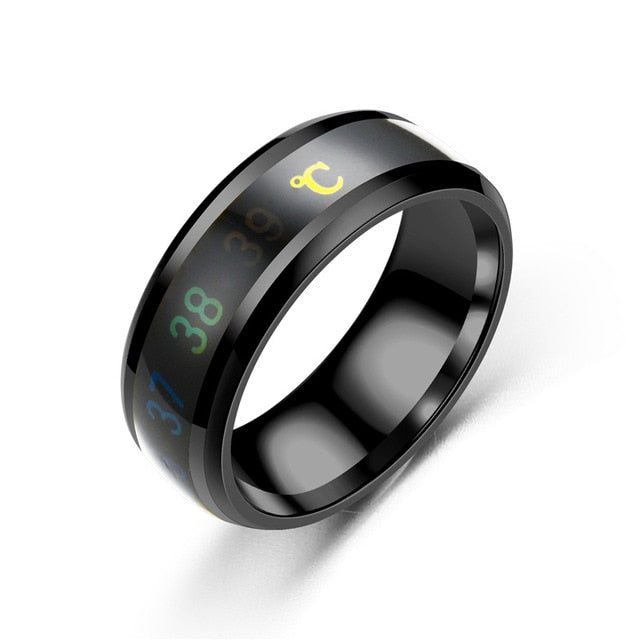 Titanium Steel Mood Emotion Feeling Intelligent Temperature Sensitive Ring - Neon North Clothing