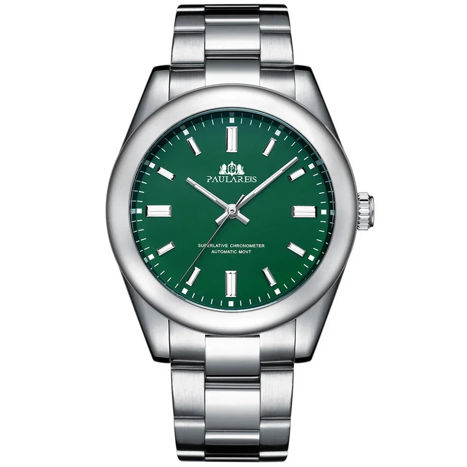 PAULARIES Automatic Watch for Men Mechanical Stainless Steel Luxury - Neon North Clothing