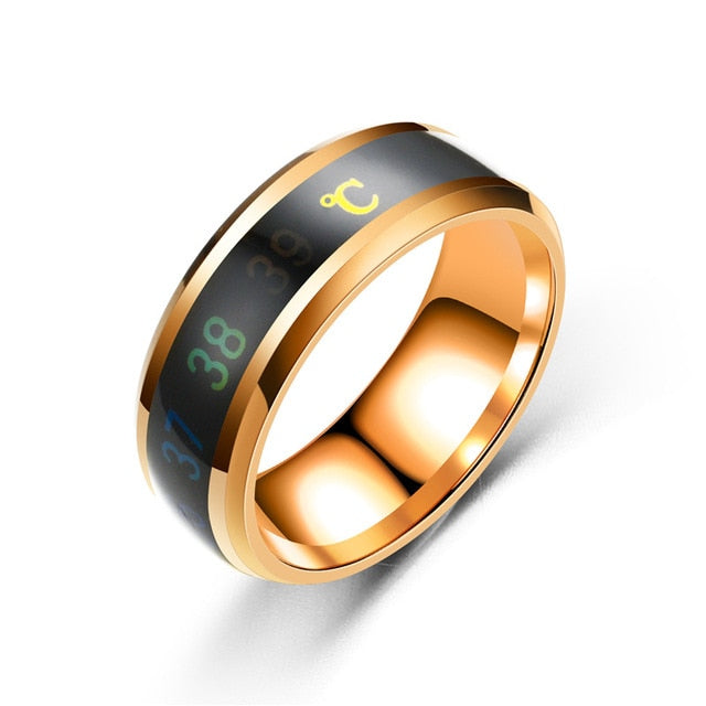 Titanium Steel Mood Emotion Feeling Intelligent Temperature Sensitive Ring - Neon North Clothing